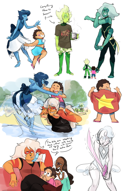 beccadrawsstuff:I was commissioned to do a sketch page of @facet-5‘s Momswap AU!I guessed on good!Ma
