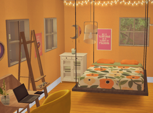 Just a tiny, orange-y room  