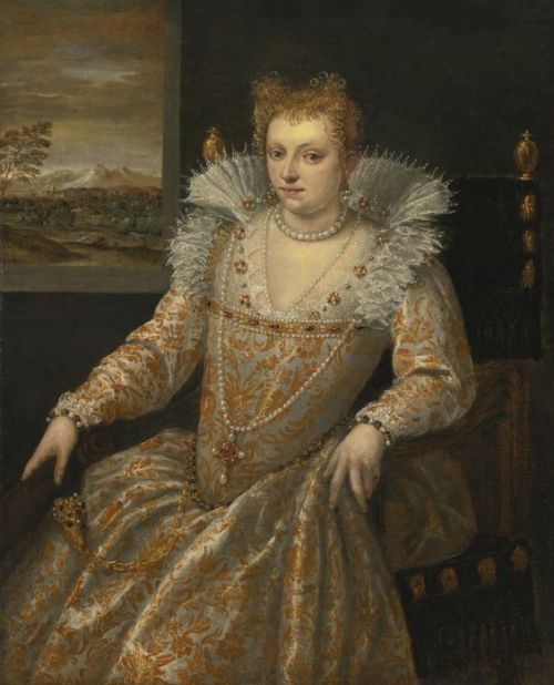 Portrait of a Lady in White by Domenico Robusti called Tintoretto, 1581-84: 