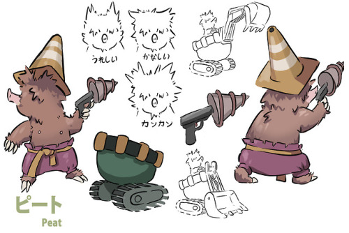 Some game concept stuff I made a while back for my portfolio. Love making character refs!