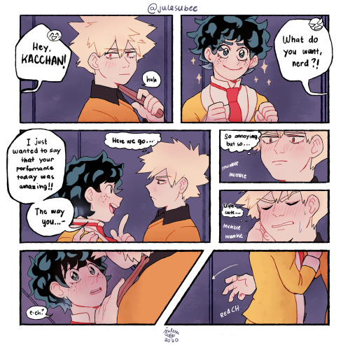 Some post-performance bakudekus during the school festival arc!!click on image for better qualityple