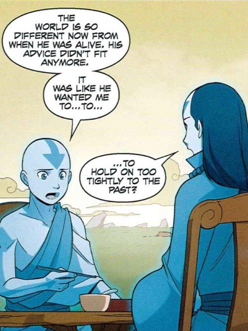 shinyshiney: I find this exchange really interesting in the context of Korra, for two reasons: Letti