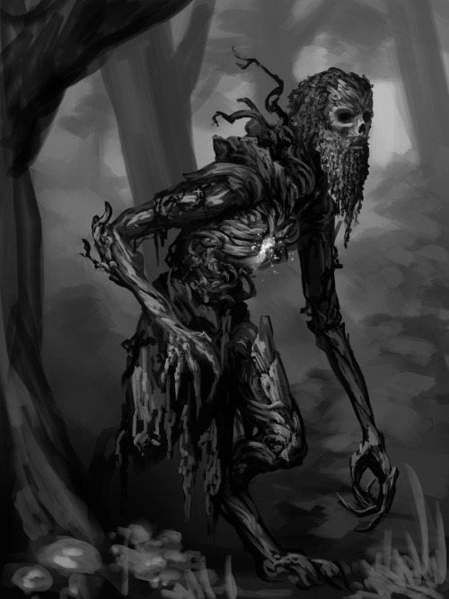 Weekly Patreon sketch; A leshy. &hellip; or leshen, if you’re into the Witcher I guess. Wish I could