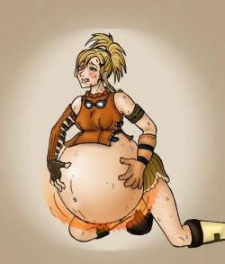 rjlyonrebooted:  “Rikku Bombified” by http://jigglebelles.deviantart.com/I don’t know who Rikku is (I live under a rock, I swear) but I like her belly.