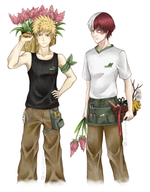 haruyukihana: [DAY 3] AU (Floweshop)Flower Shop AU: fantasy, no quirks, archaic technology, aged-up characters. Not everything are flowers  When Bakugou Katsuki was very young he lived with his parents in the same town as his grandmother, he loved to