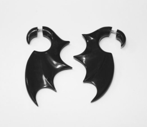 bombisbomb: Bat Wing Faux Plugs $14.99