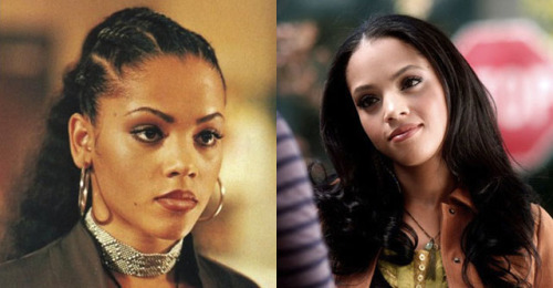 actualteenadultteen: On the left, 18-year-old Bianca Lawson plays 17-year-old Kendra on Buffy the Va