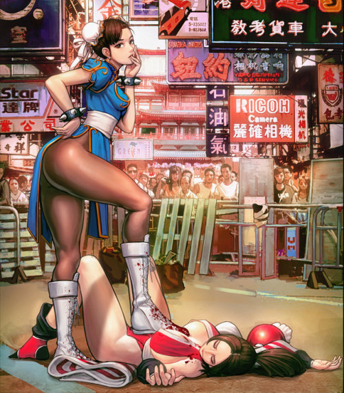 crivil: (vía ArtStation - Chun-Li ,Mai Shiranui, jungon Kim) 