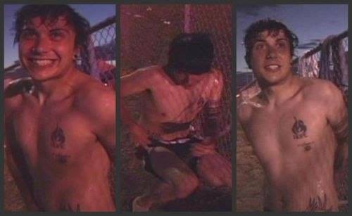 my-obsessive-romance:  if i saw frank iero taking a bath like this i would offer to hold the hose for him no joke 