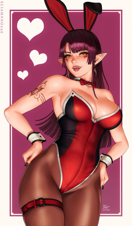 sciamano240:    Weekly time! The topic was Easter. I had to go with a bunny suit of course, and even better with a new OC! Her name is Valerie, she’s a vampire and, if you like her, I’ll eventually do more artworks of her in the future (not in bunny