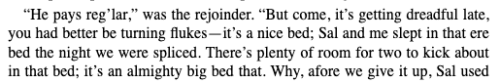 woozapooza:So I knew Melville did the “there is only one bed” trope before it was cool, but no one t