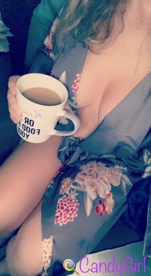 Starcandygirlhotwife: #Me    🍭Relaxing Sunday In My Silk Sipping Delicious Coffee.