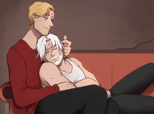 point-warp:cid will never admit it, but he has an easier time sleeping when nero is around. (nero wi