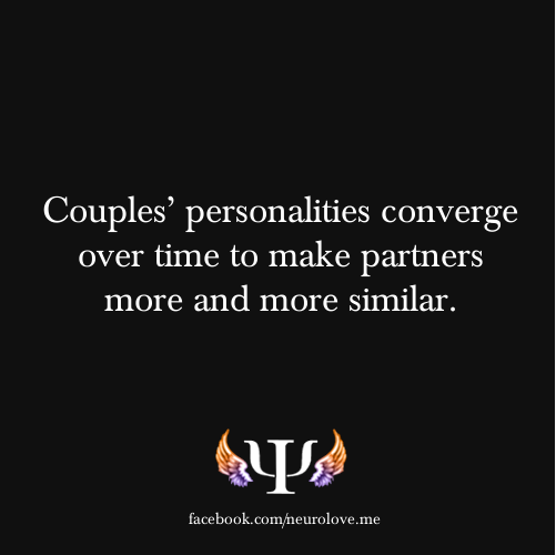 psych-facts:  Couples’ personalities converge over time to make partners more and