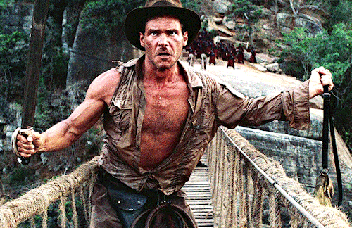 georgemackays:Harrison Ford + torn shirt — Indiana Jones and the Temple of Doom (1984), dir. Steven 