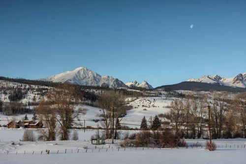 This one is a new favorite. Moonset over the Gore Range. 