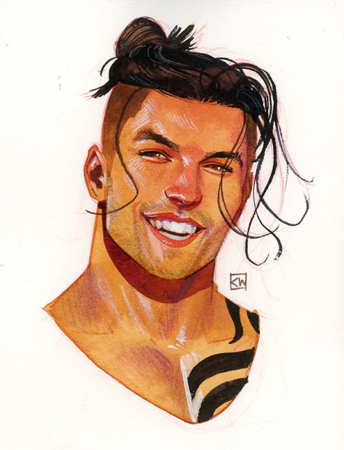 Jason Todd, Dick Grayson, Daken, and Gambit headshots.Watercolor pieces from years gone by. Enjoy!