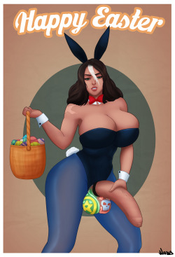 Pin Up commission for De_yeti, happy easter
