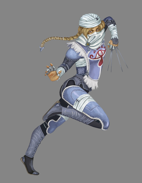 I forgot to post my final of Sheik for a Super Smash Bros collab I’m doing with a bunch of cool art 