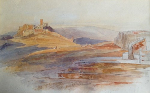 EDWARD LEAR (1 of 2)Athens: Three Views of the Acropolis (with Frankish tower still standing), and t