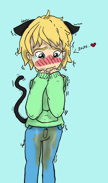 ohnoimugly:  Digitalized and colored a drawing from @fluffy-omorashi! I asked her