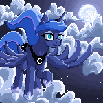 an-array-of-pancakes: pixel luna by Wookylee 