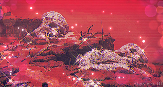 𝕮𝖆𝖊𝖑𝖎𝖉Caelid is marred by scarlet rot, 
mutating its flora and fauna, 
bathing the environment in a deathly hue. 
Death and decay are all too frequent sights here. #elden ring#caelid#fromsoftware#cieyarutii