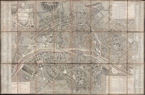 valinaraii:Four historical maps of Paris: 1787, 1791, 1797 and 1802.source: Wikimedia commons.