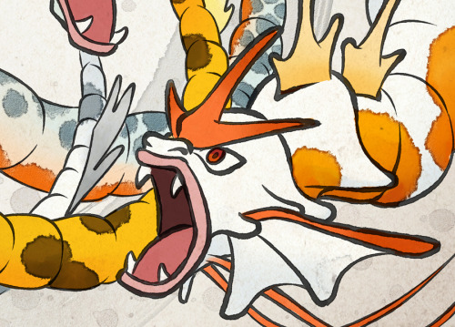 rah-bop: Many people asked me what the koi-colored magikarp would look like when they evol