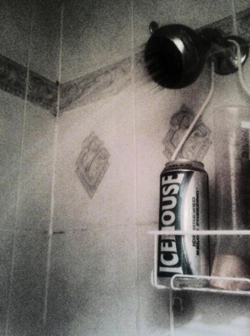 beer in the shower bruja it’s finally cold in FL again gotta put on a hoodie real quick after drying myself