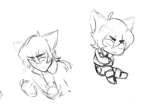 guarded-belief: doodles from tonights streams. also hi i really like the galra!keith headcannon i ho