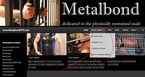 boundhung: metalbondnyc:  Like gay bondage fiction? Check out the Metalbond Prison Library!  Awesome