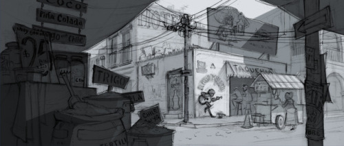 Some concepts and sketches exploring the streets of Coco