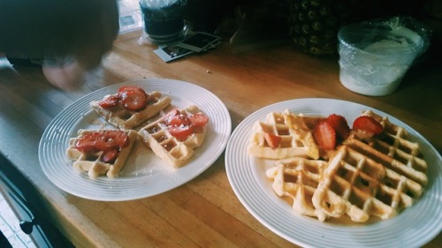 foamysoymilk:we kissed for hours and you made me vegan waffles
