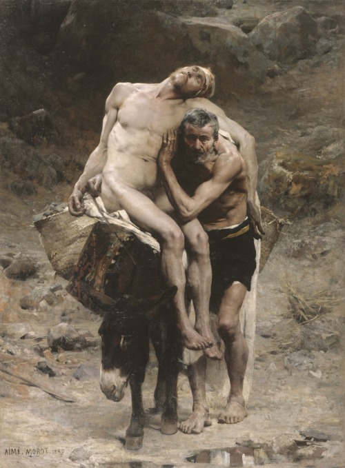 fleurdulys:The Good Samaritan - Aime-Nicolas Morot1880