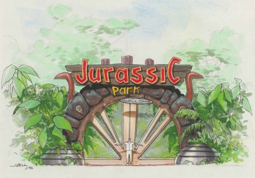 Concept Art For JURASSIC PARK (1993) By Craig Mullins (image 1) And John Bell.