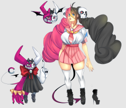 bokcutter:  skull Candy school girl and her Demons