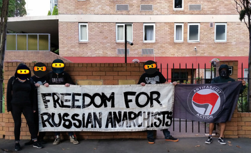 Sydney, Australia: Solidarity Action for Anarchist and Antifascist Prisoners in Russia In response t