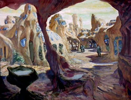 talesfromweirdland:Concept art for Planet of the Apes (1968), from 1963-1966.My favorite bit in the 