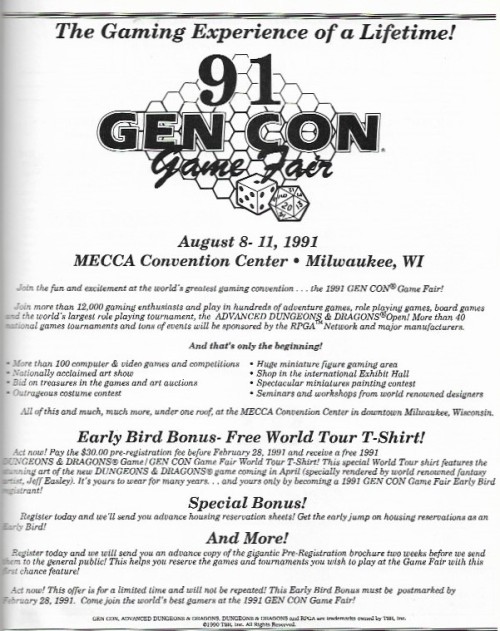 For those of you heading to GenCon this year, here’s some old print ads from the 90s.