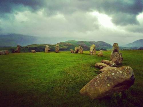 Castlerigg stone circle, East of Keswick, Cumbria. Thought to be one of the oldest stone circles in