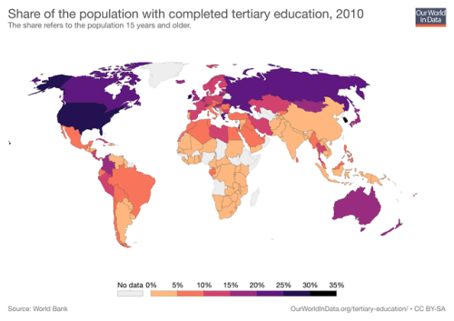 mapsontheweb:Share of the population with completed tertiary education, 2010.I guess it&rsquo;s 