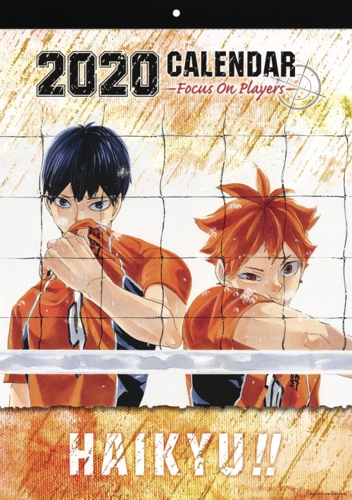 2020 Haikyuu!! “Focus on Players” themed calendar, now open for pre-orders.Source: Websi