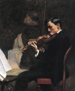 The Violin Student, Paris - Stephen Seymour Thomas 1891