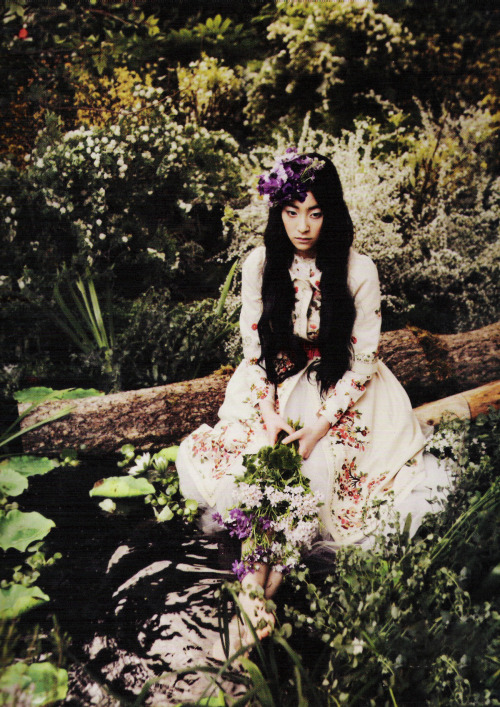 stopdropandvogue: Wang Ji-Won in “Oh, My Ophelia” for Korean Vogue Girl April 2007 photo