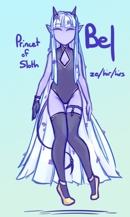OC_Tober day 8: Bel! honestly hir old ref was cute and fine but I decided what to put under hir swea
