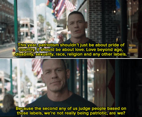 thatsthat24:  micdotcom:  Watch: John Cena continues, “So, let’s try this one more time. Close your eyes.”     I wanna hug him. This was beautiful.