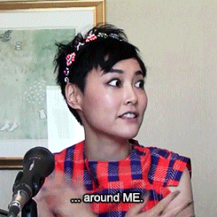 delillie-blog:  Rinko being asked what it was like to be the only girl on set 