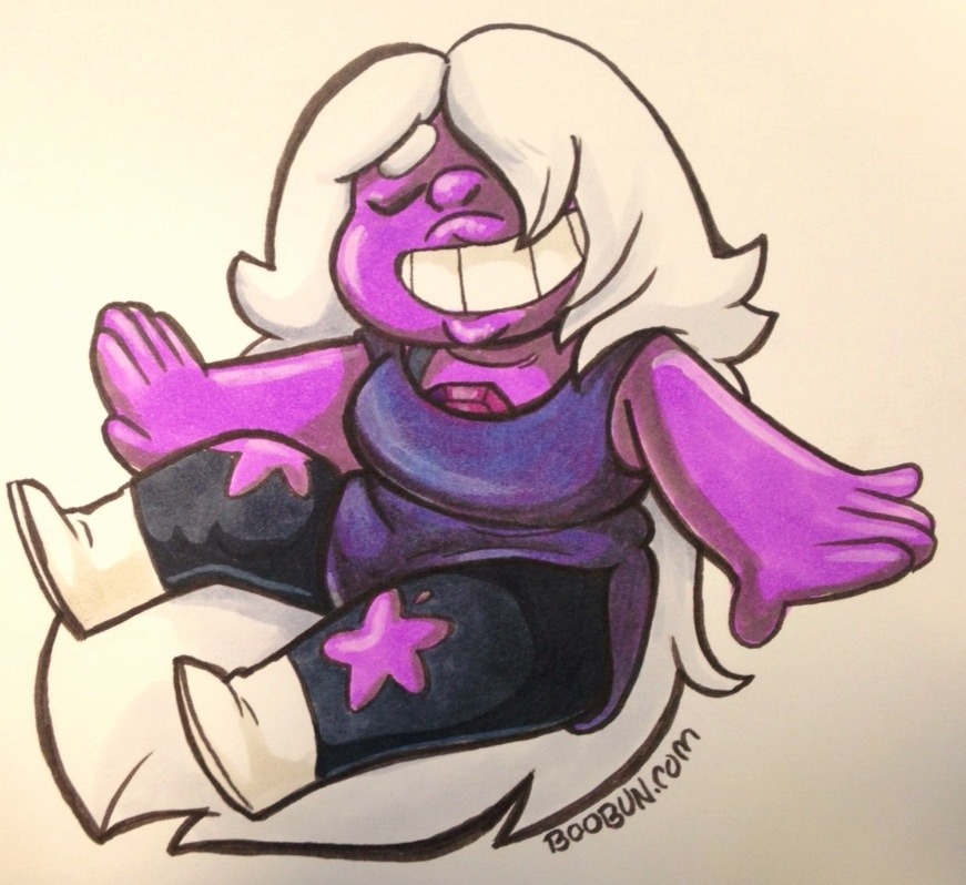 boobun:  An Amethyst for INKTOBER!  my little grape &lt;3