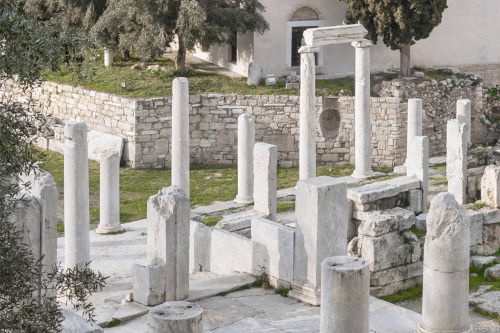 Ancient columns, Roman Agora, Athens - Greece